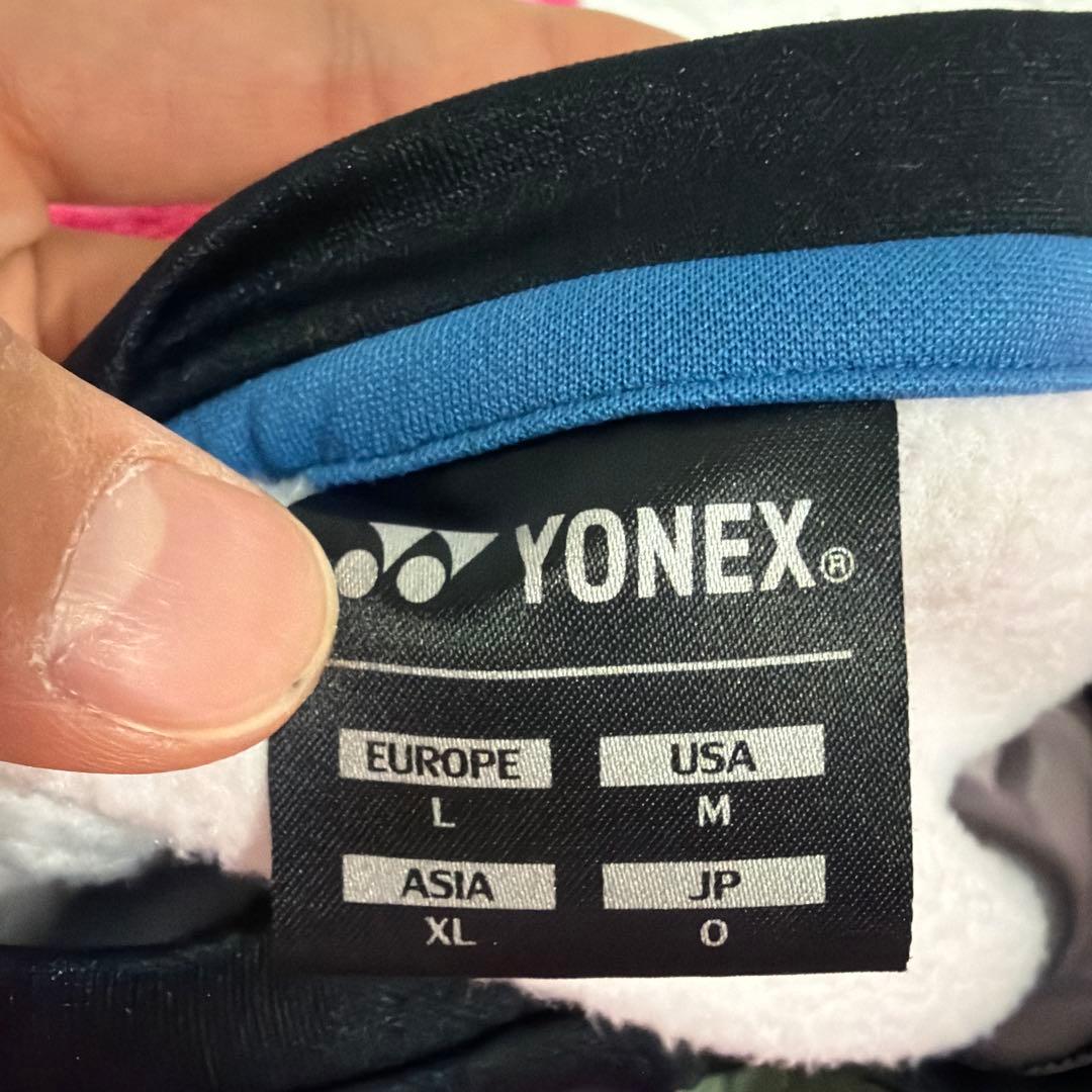 YONEX (ヨネックス)長袖Tシャツ Lサイズ ホワイト/ブラック/ブルー