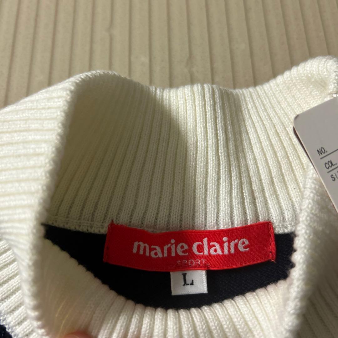 marie claire SPORT 長袖セーター L ネイビー定価10,780