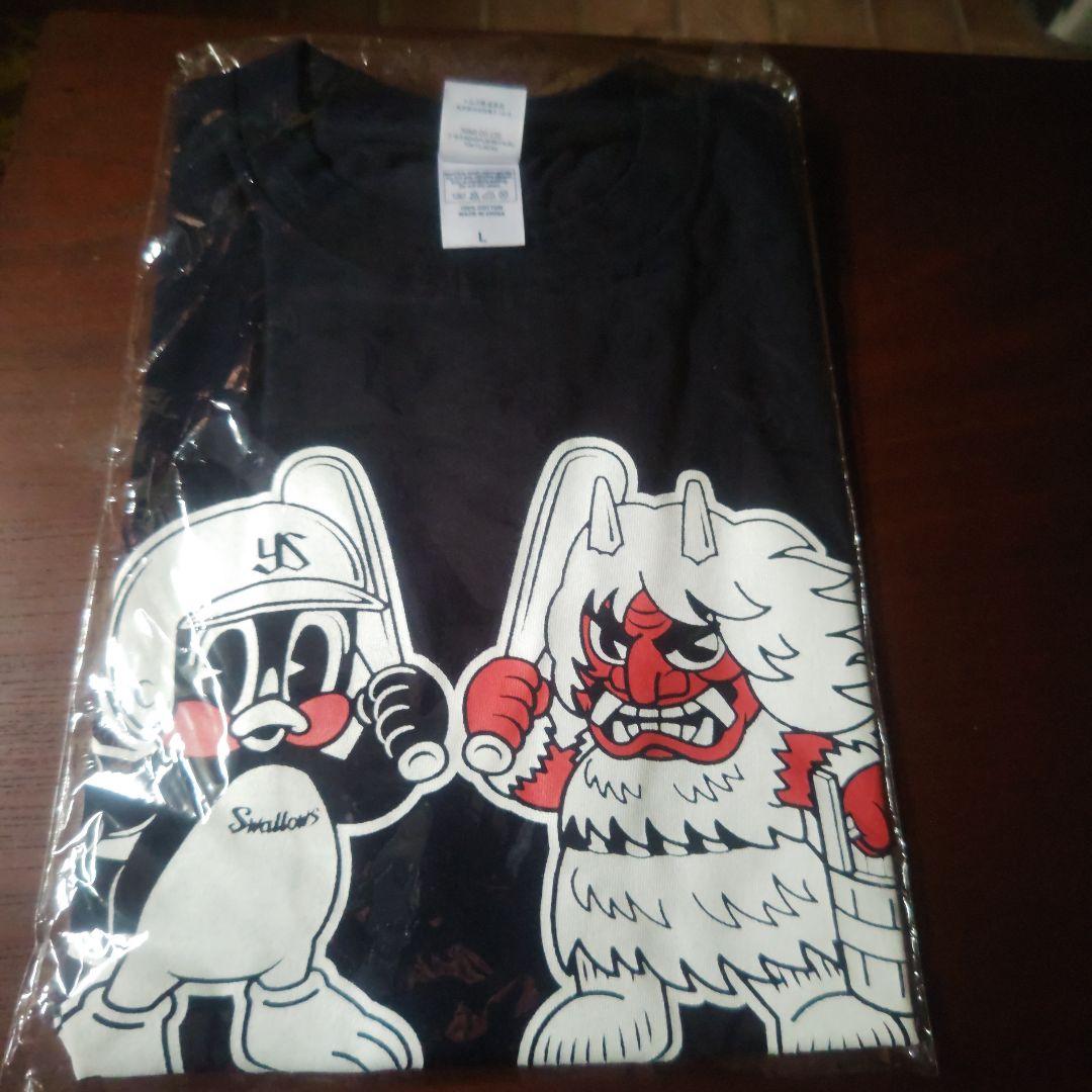 ヤクルトスワローズ応援Tシャツ【秋田限定】Tシャツ Lサイズ ホワイト＆ネイビー