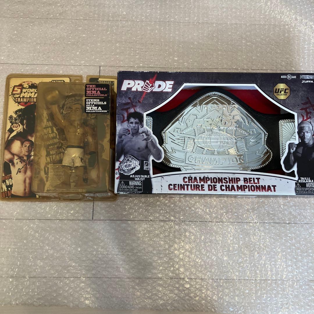 ノゲイラ弟直筆サイン　PRIDE チャンピオンベルト フィギュア付き　プロレス