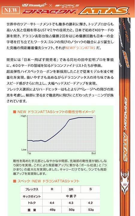 ★雑誌テストで一番飛んだ★ワークスゴルフハイパーブレードΓ ドラコンアッタス仕様