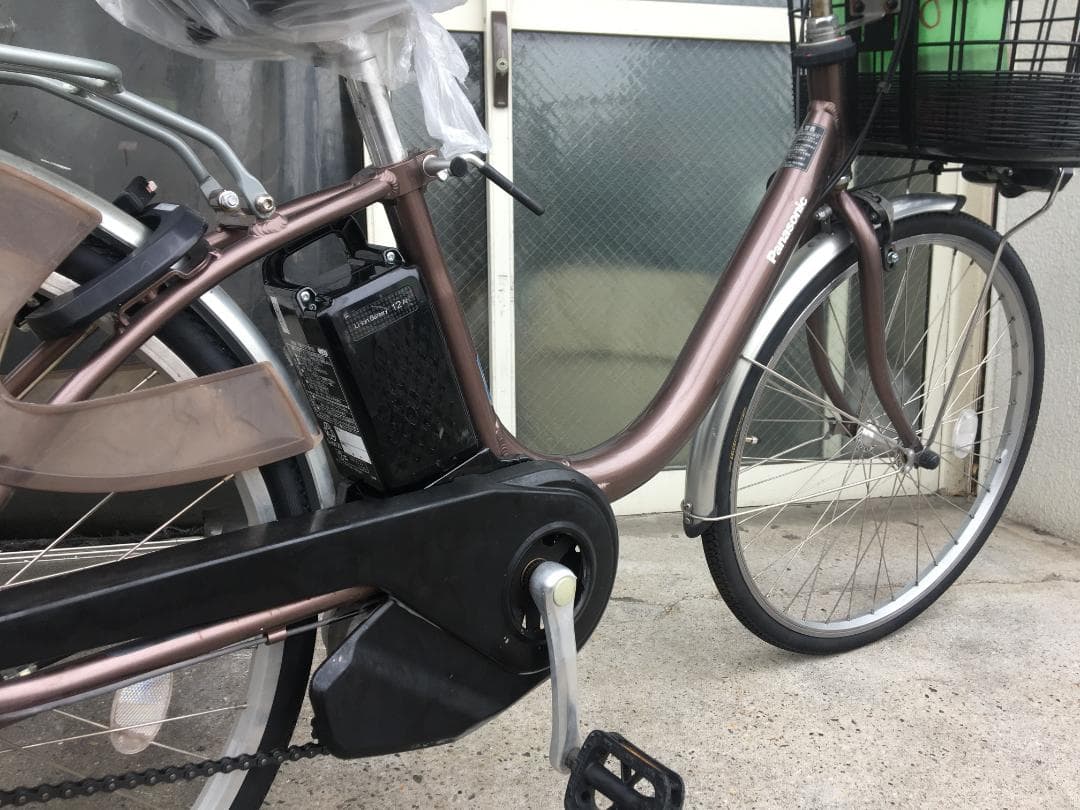 地域限定送料無料　ビビL　12AH　軽量モデル　24インチ　茶　神戸　電動自転車