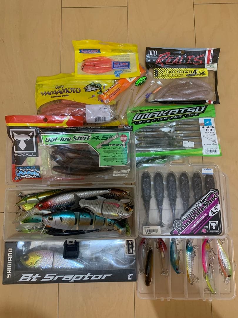 バス釣り引退セット　ビッグベイト　ハードルアー　ワーム　バス釣り入門セット