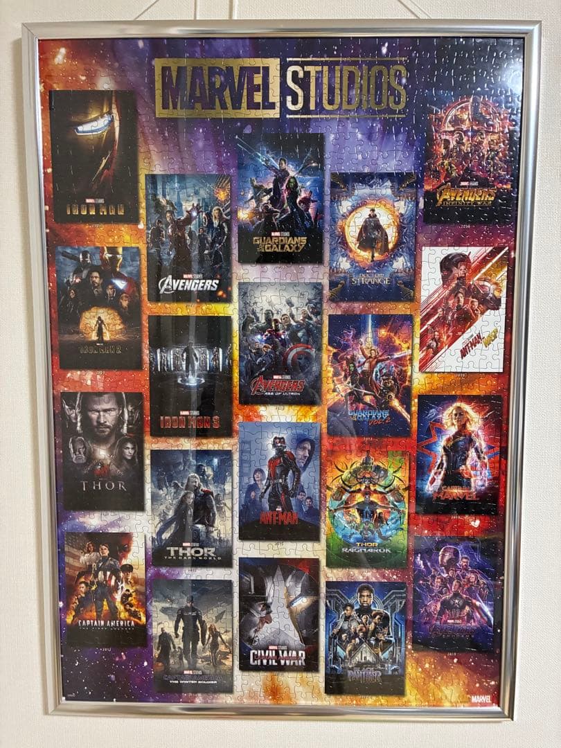 アベンジャーズ　マーベル　ジグソーパズル フレーム付　完成　パズル　marvel