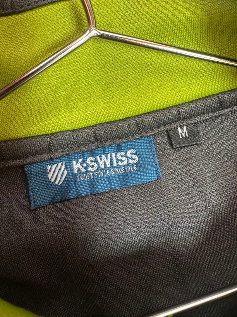 美品 スポーツ K-SWISS ストライプジャケット M ウィンドブレーカ