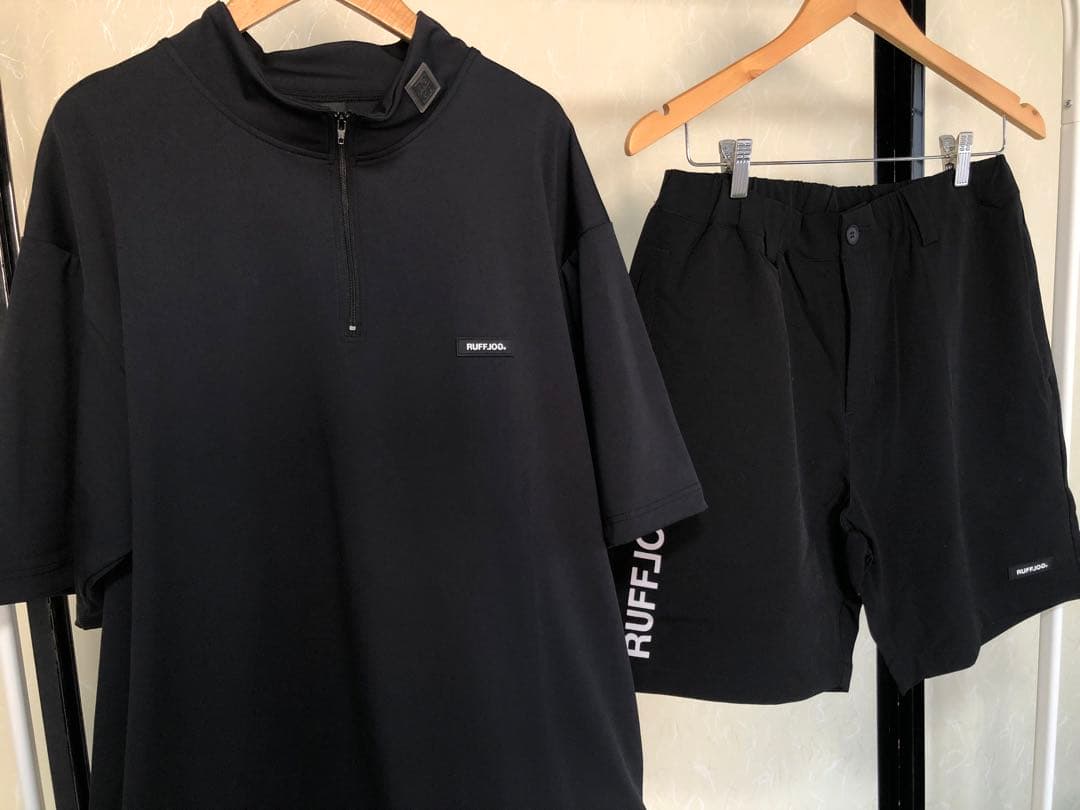 RUFFLOG モックネック　シャツと　ハーフパンツ　セットアップ　サイズXL
