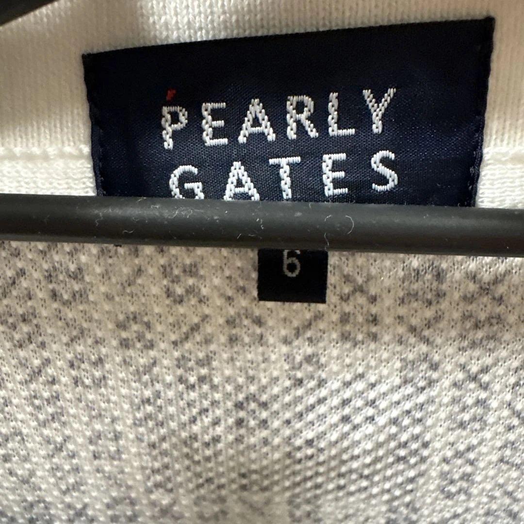 【日本製】 PEARLY GATES ポロシャツ M ホワイト/ネイビー
