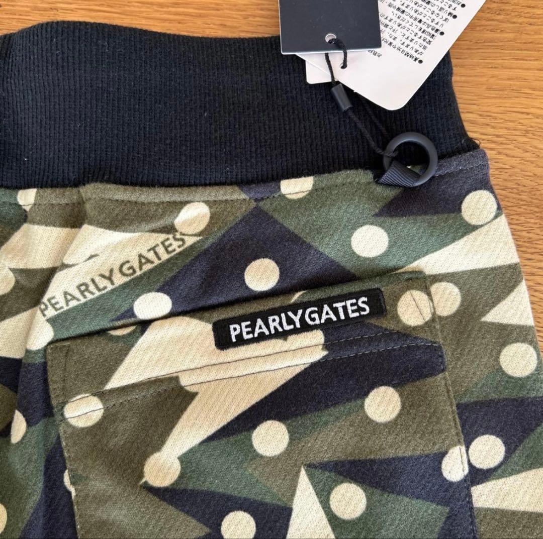 【極暖冬用向き】PEARLY GATES 裏起毛　カモ柄ドットカーキ　サイズ5