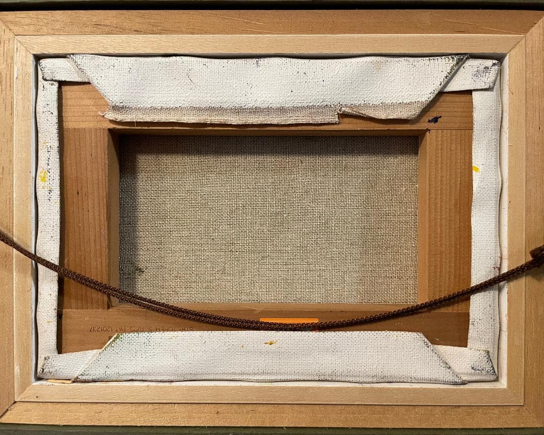 「真作」作者不明　静物画　油彩画　額装　サイン有り　SM号
