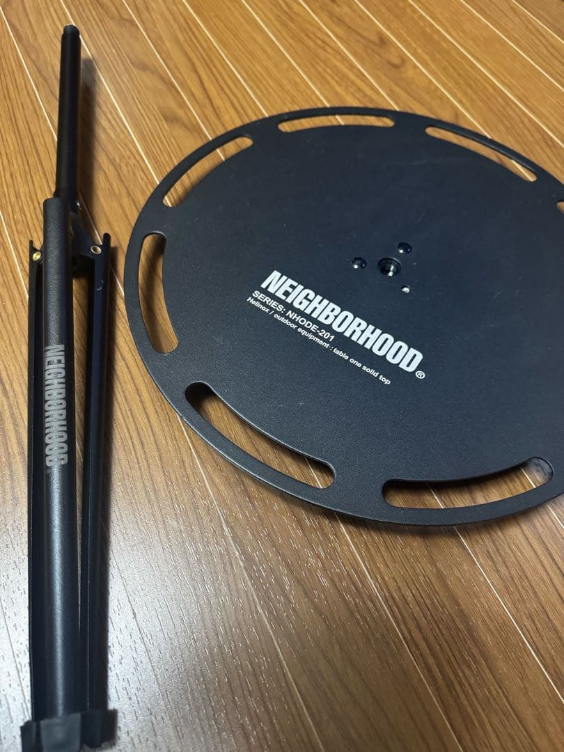 訳ありNEIGHBORHOOD Helinoxコラボキャンプテーブル調節可能