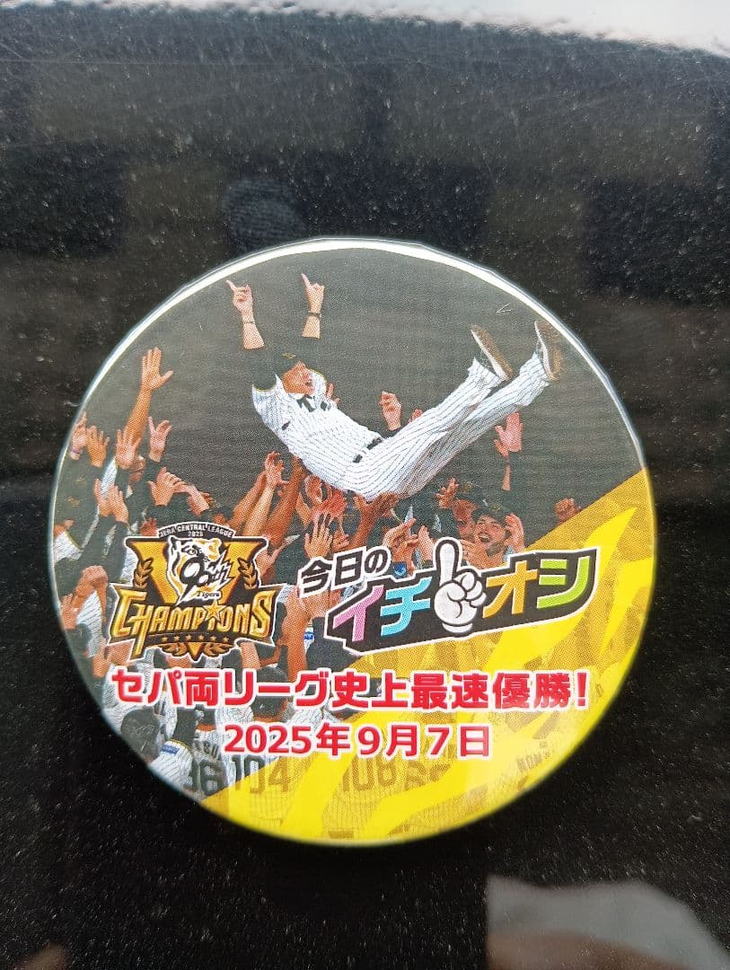 阪神タイガースふりふりキーホルダー才木、佐藤、近本選手とイチオシ缶バッチ２つ