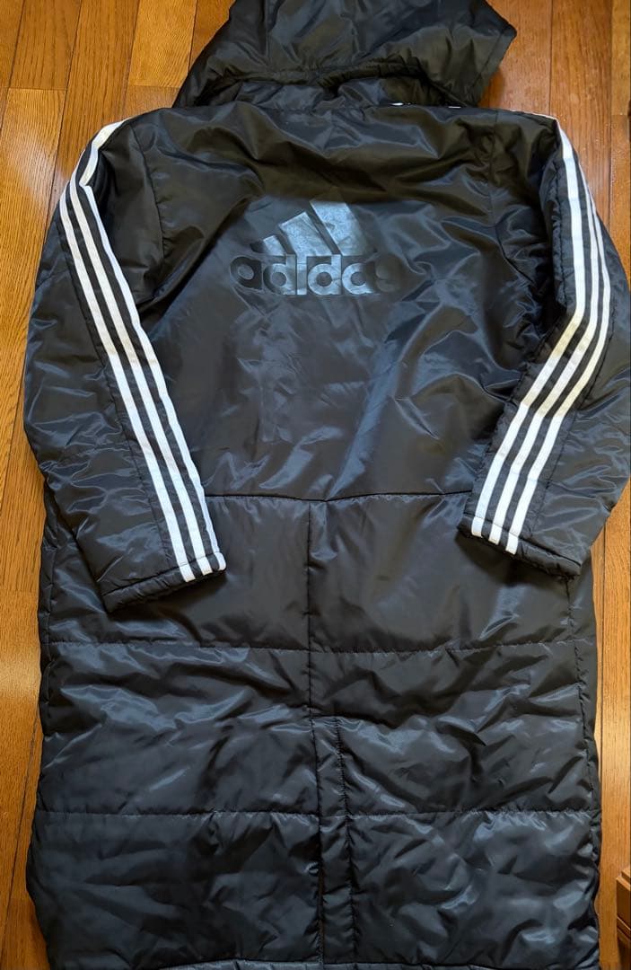 美品　adidas CLIMASTORM ブラック ベンチコート160㎝