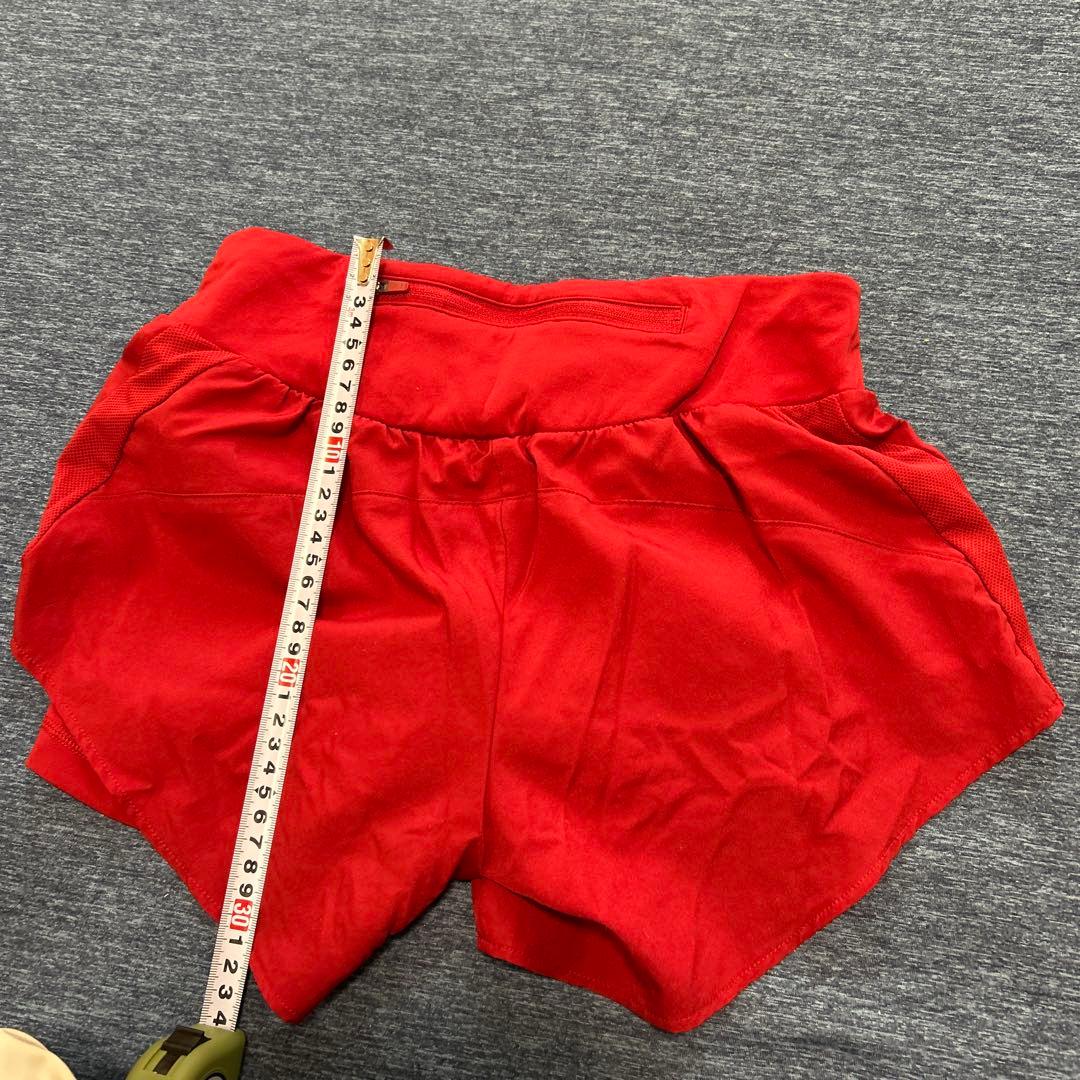 ⑩adidas レッド スポーツブラ＆ショートパンツセット　Ｓ美品