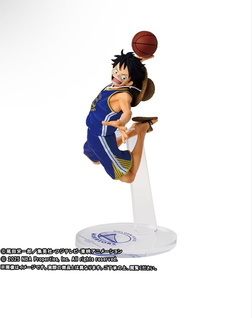 ONE PIECE×NBA ルフィ　GOLDEN STATE WARRIORS