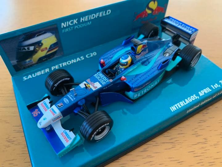 直筆サイン入り ミニチャンプス N.ハイドフェルド ザウバーC20 ブラジルGP
