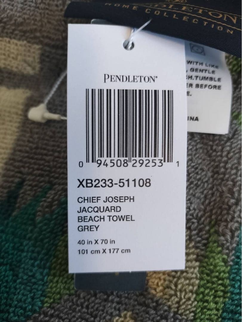 PENDLETON ペンドルトン　特大　ブランケット　タオルケット　グレー