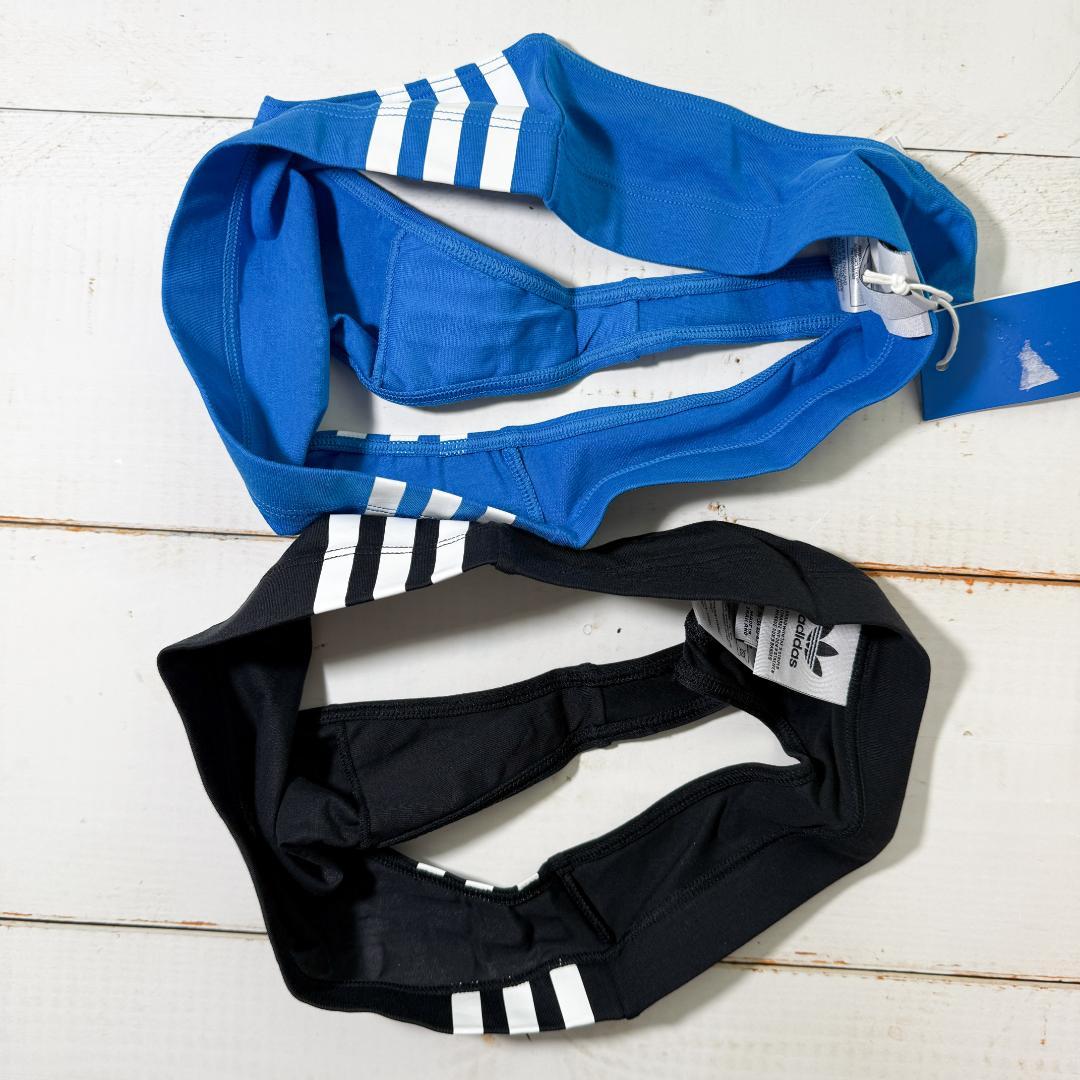 adidas アディダス インナー Tバック Blue/Black 海外S