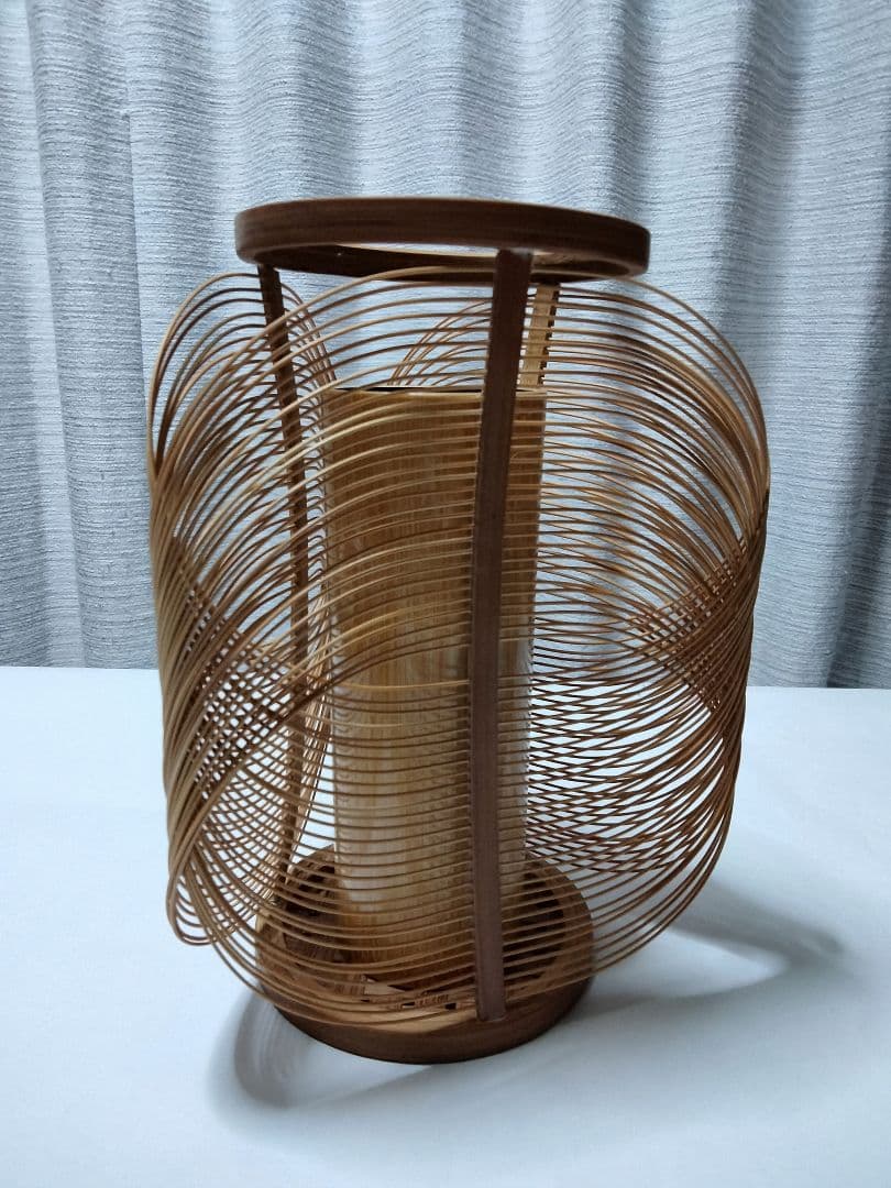 駿河竹千筋細工 竹花器 / 竹工房然林房/伝統工芸品「木の葉」