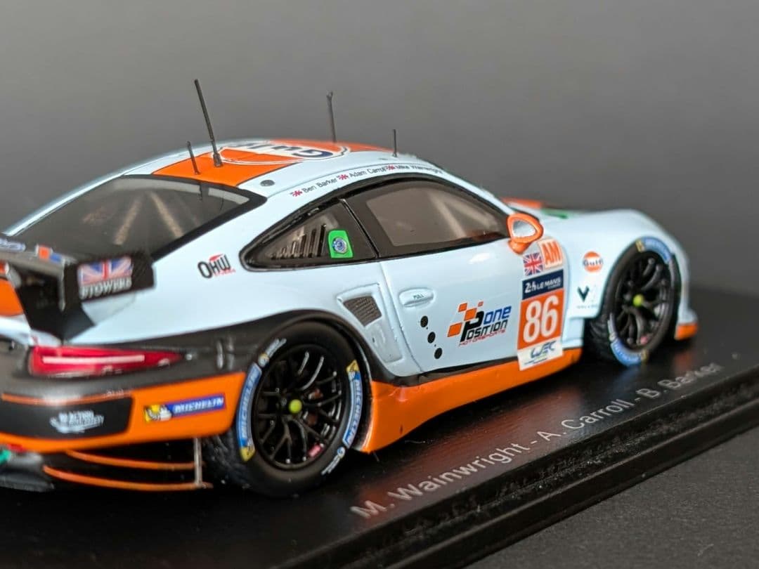 スパーク 1/43 ポルシェ 911 RSR Gulf Racing 2016