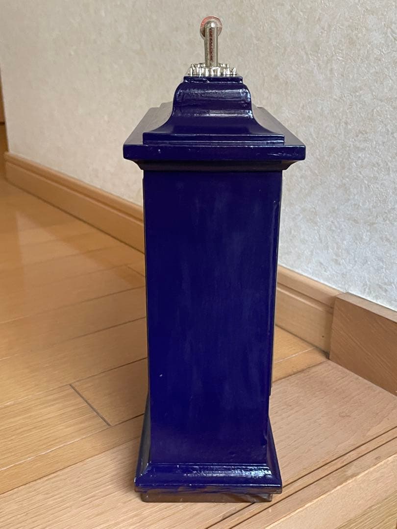 クラシック木製時計 昭和レトロ　ヴィンテージ　稼働品　日常使いOK 美品　藍色
