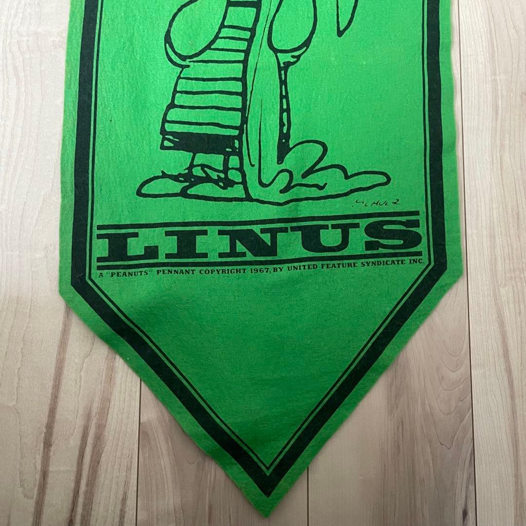 ライナス　peanuts バナー　ペナント　スヌーピー
