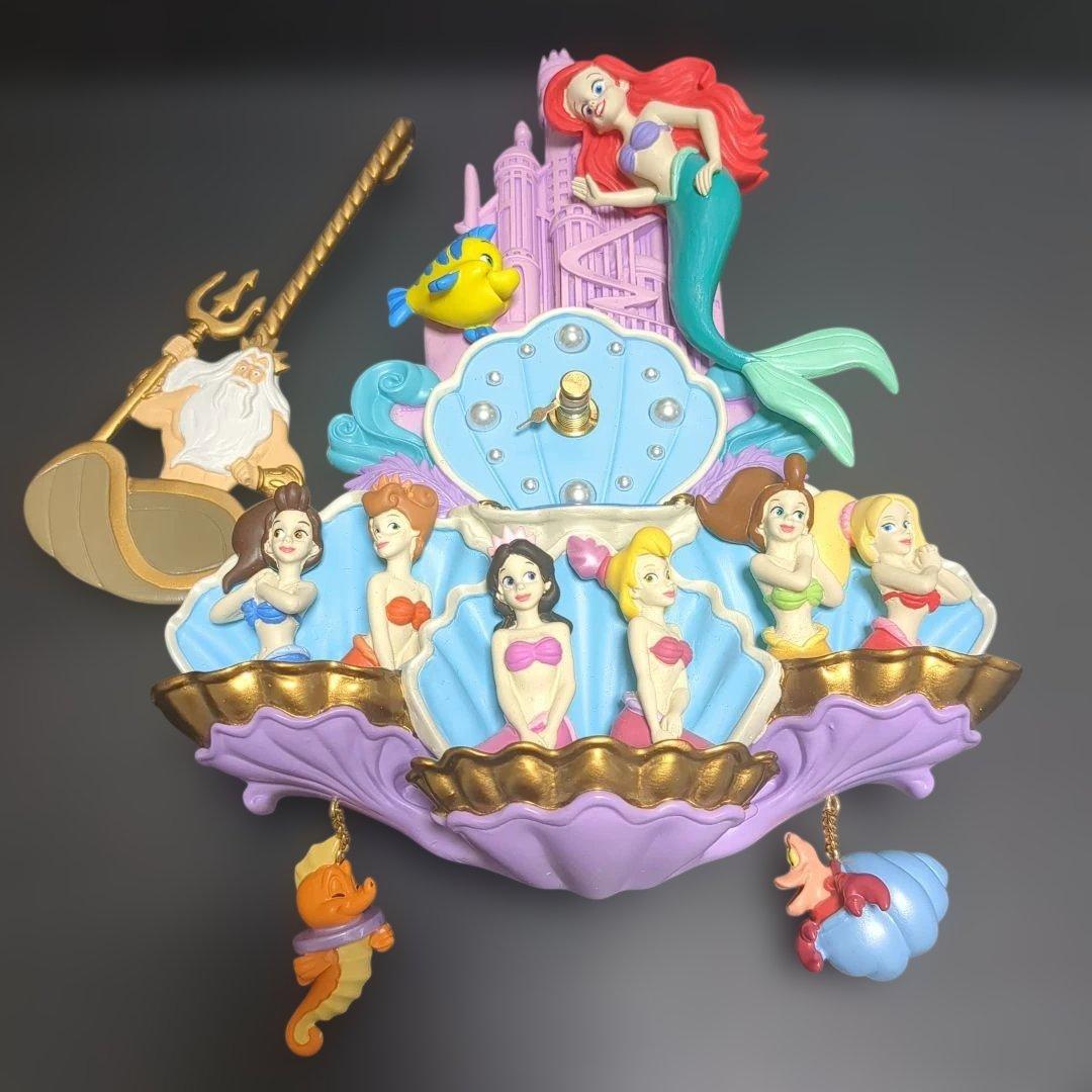 【ジャンク】ディズニー　リトルマーメイド　壁掛け時計