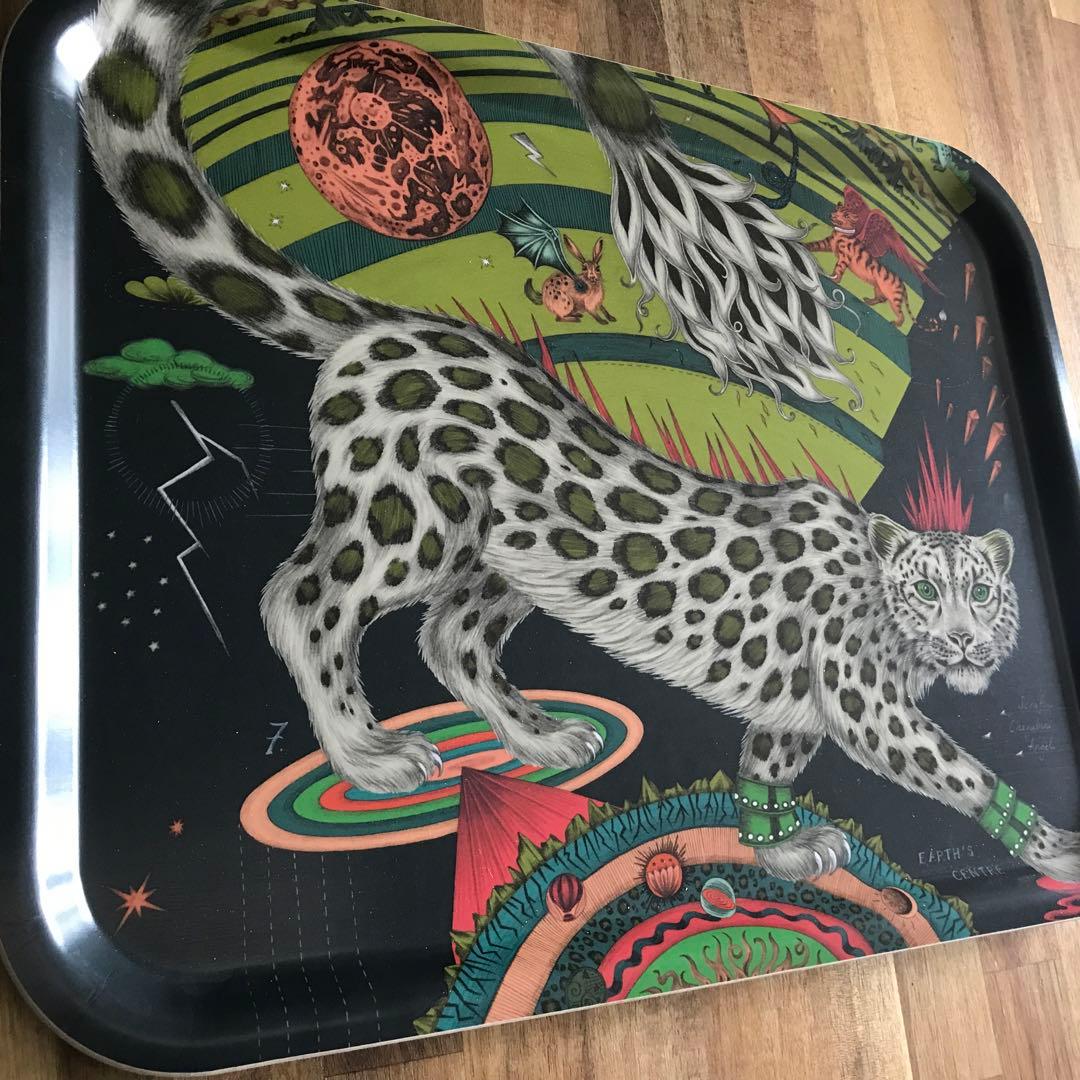 北欧ブランドjamidaのデザイナーズトレー/ ユキヒョウ【43×33cm】
