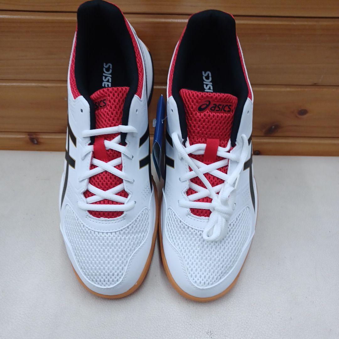 ASICS バレーボールシューズ ホワイト/レッド/ブラック　27.5cm