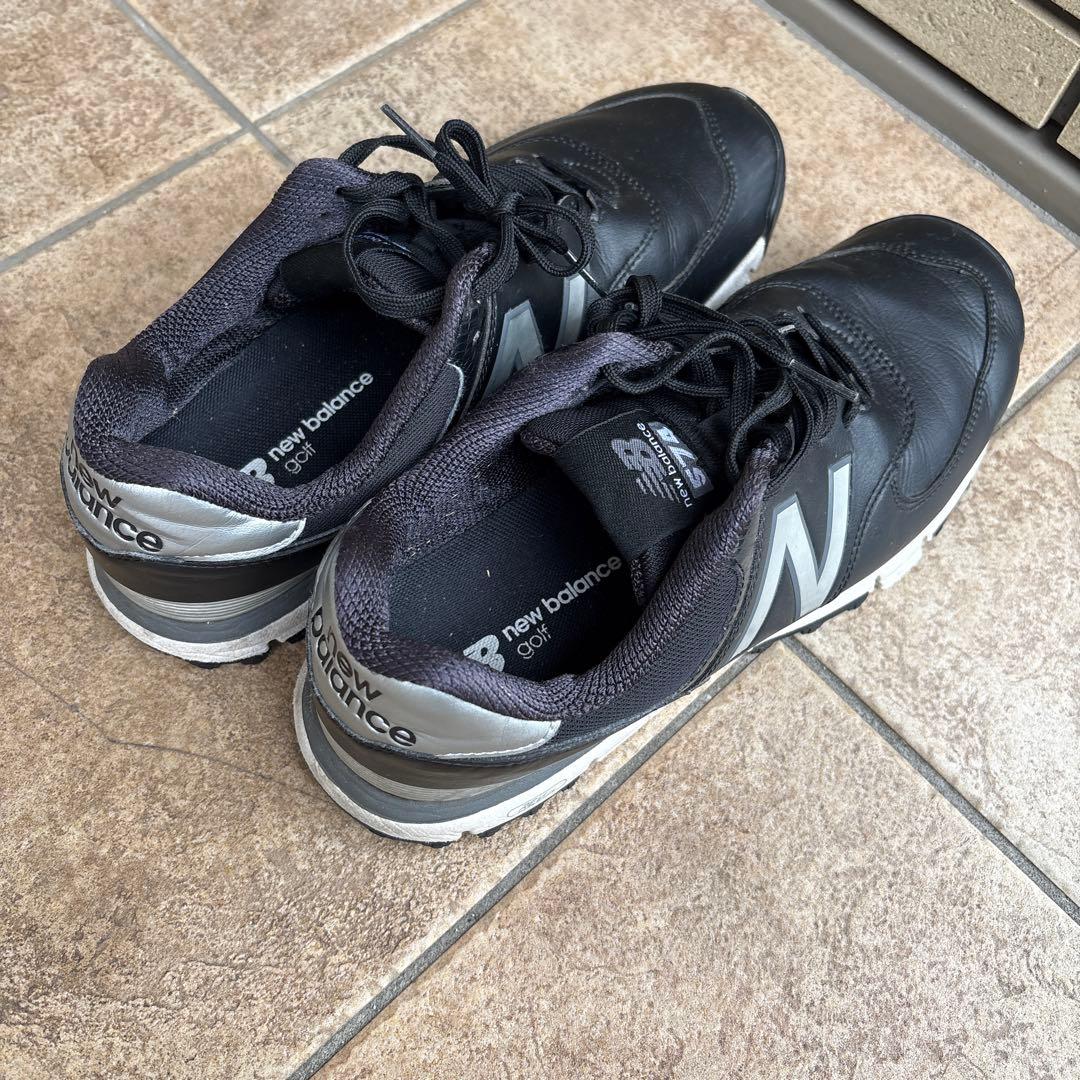 New Balance 574 ブラック ゴルフシューズ