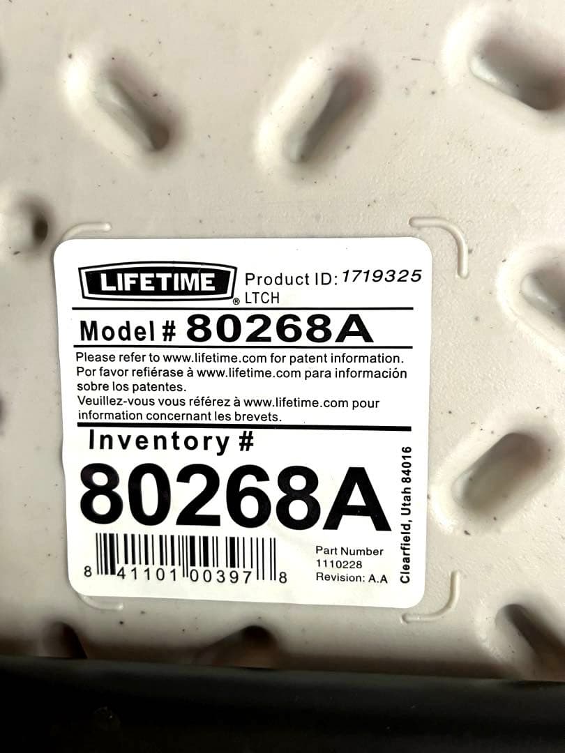 Lifetimeライフタイム折りたたみテーブル(ラウンドテーブル)