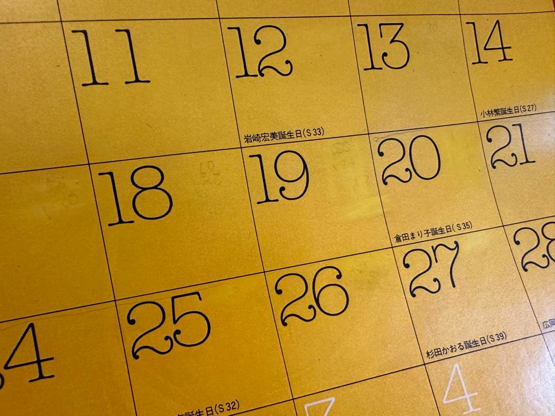 明星の付録MYOJO JEANING CALENDAR 1981 昭和　激レア