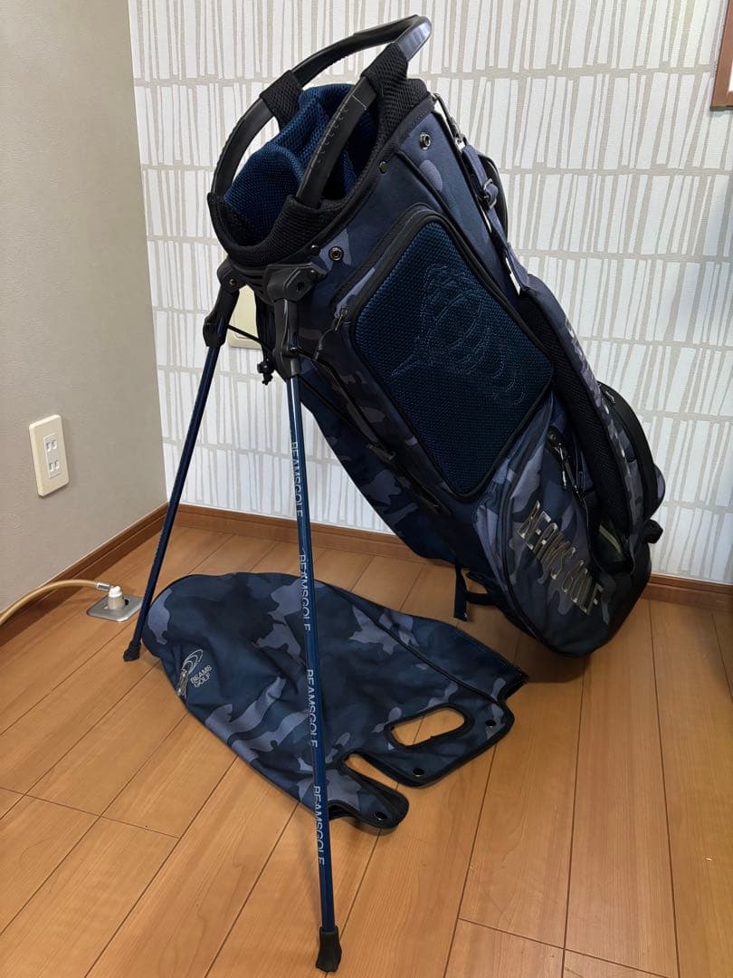 BEAMS GOLF ビームスゴルフ ブルーグレーカモ キャディバック 美品