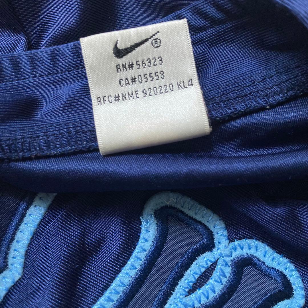 90s NIKE ハーフジップ ゲームシャツ 刺繍ロゴ フットボール USA