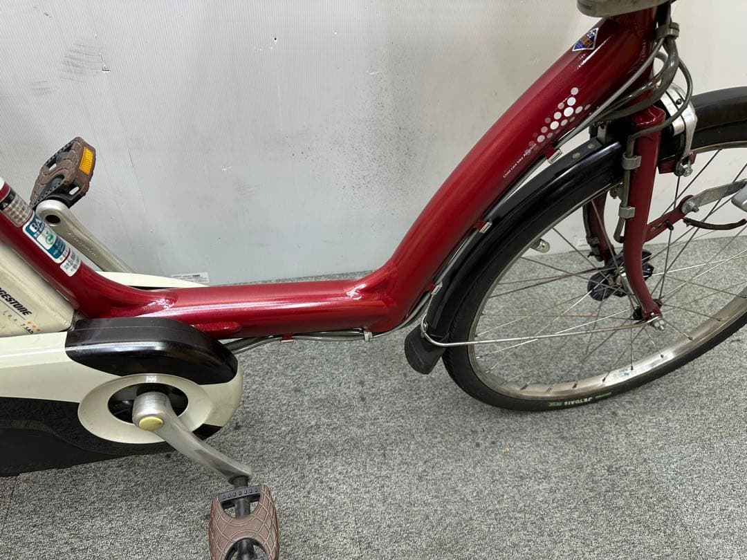 ブリヂストンアンジェリーノ チャイルドシート付き電動自転車　大型フロントカゴ