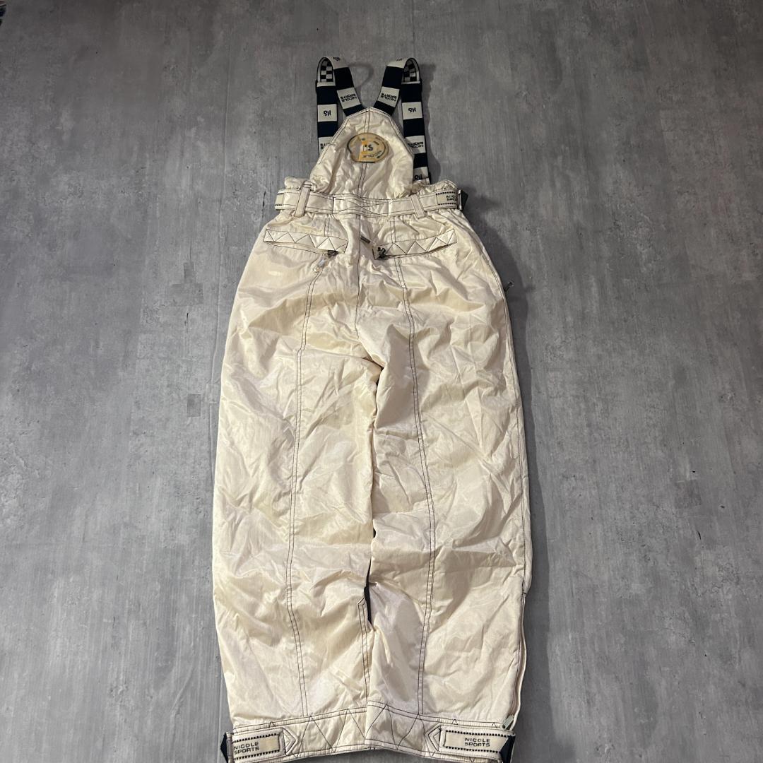 C738 良品 NICOLE SPORTS スキーウェア 上下 M 白 レトロ