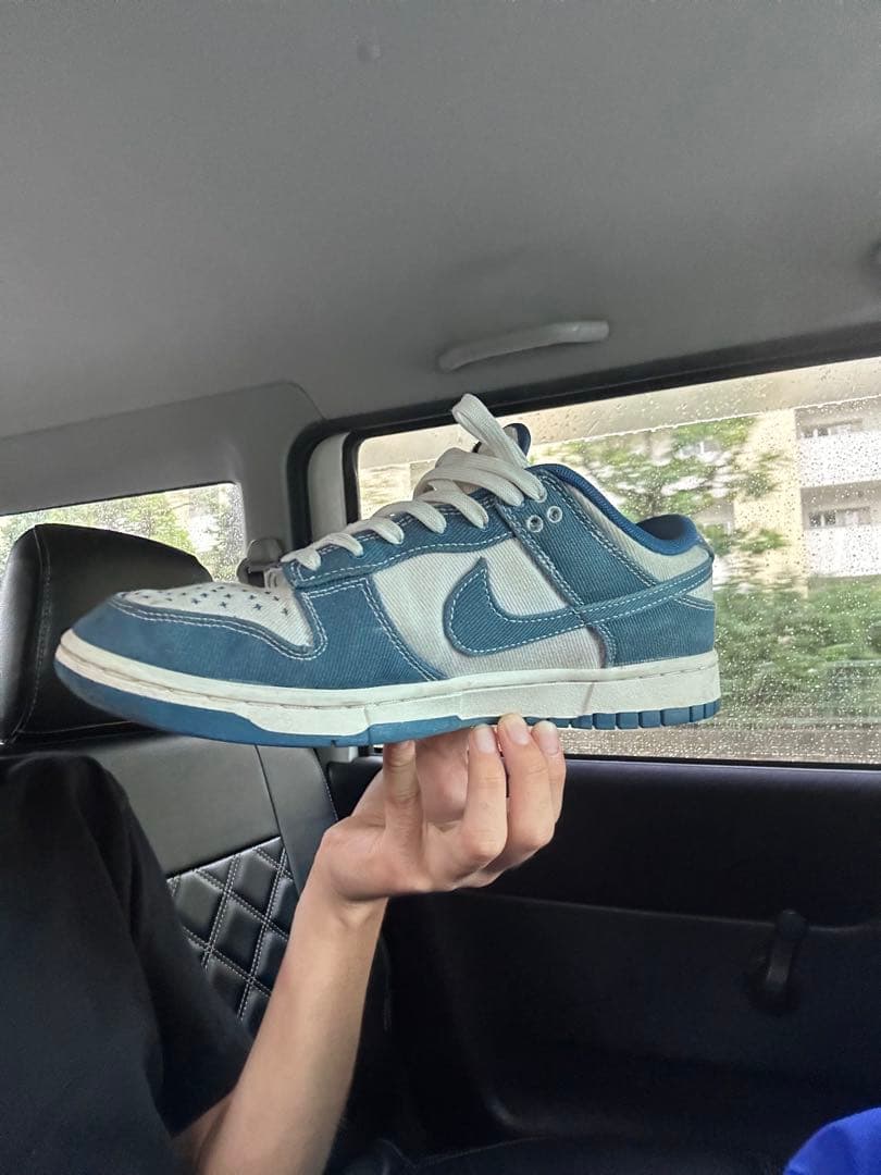 【NIKE DUNK】デニム風スウェード青27cm