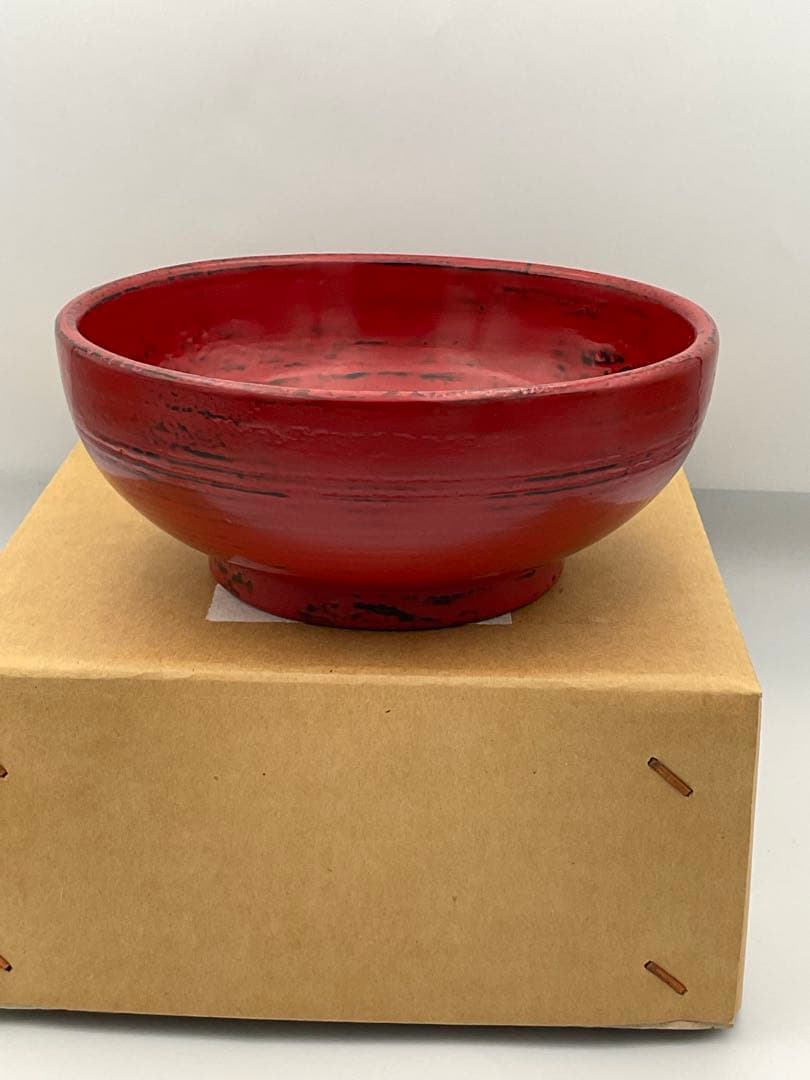 川勝英十津　桐赤鉢　作家　漆器