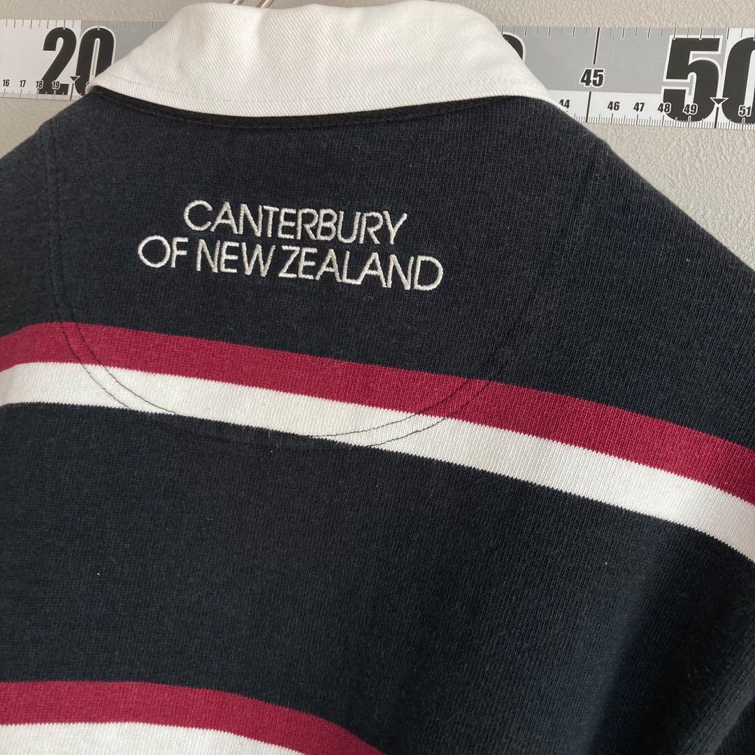 CANTERBURY カンタベリー 長袖ポロシャツ ラガーシャツ S 黒