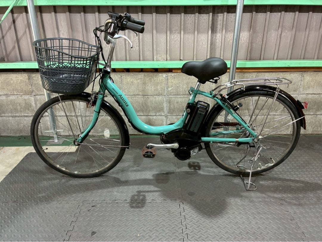 №8590電動自転車ブリヂストン アシスタ 24インチ ミントグリーン
