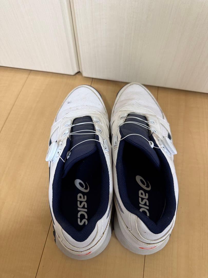 ASICS ゴルフシューズ ホワイト/ネイビー