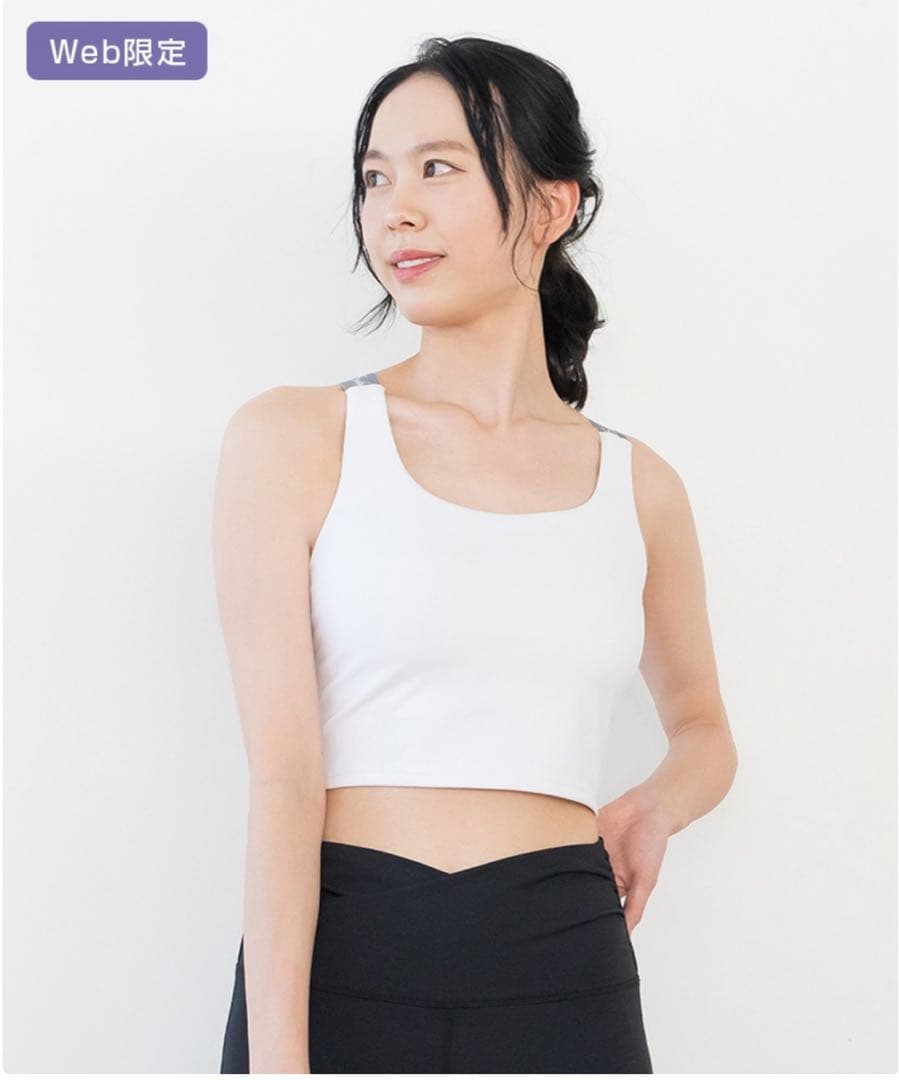 新品未開封【SUKALA】Yストラップロゴブラトップ　M ホワイト　白