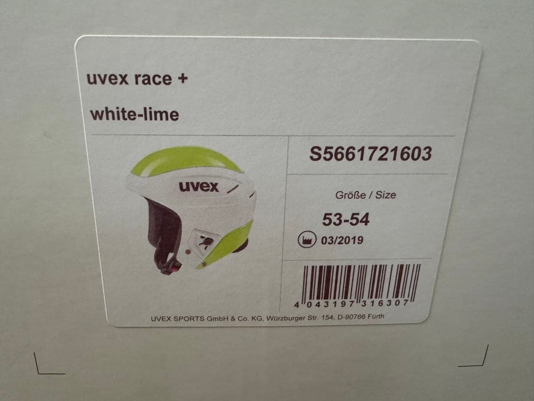 uvex スキー用ヘルメット ホワイト/ライム