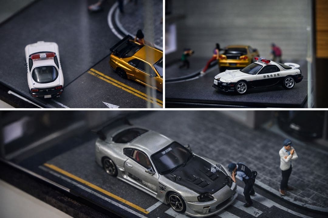 1/64 ジオラマ完成品 セット （保護ケース付・車両元箱あり)