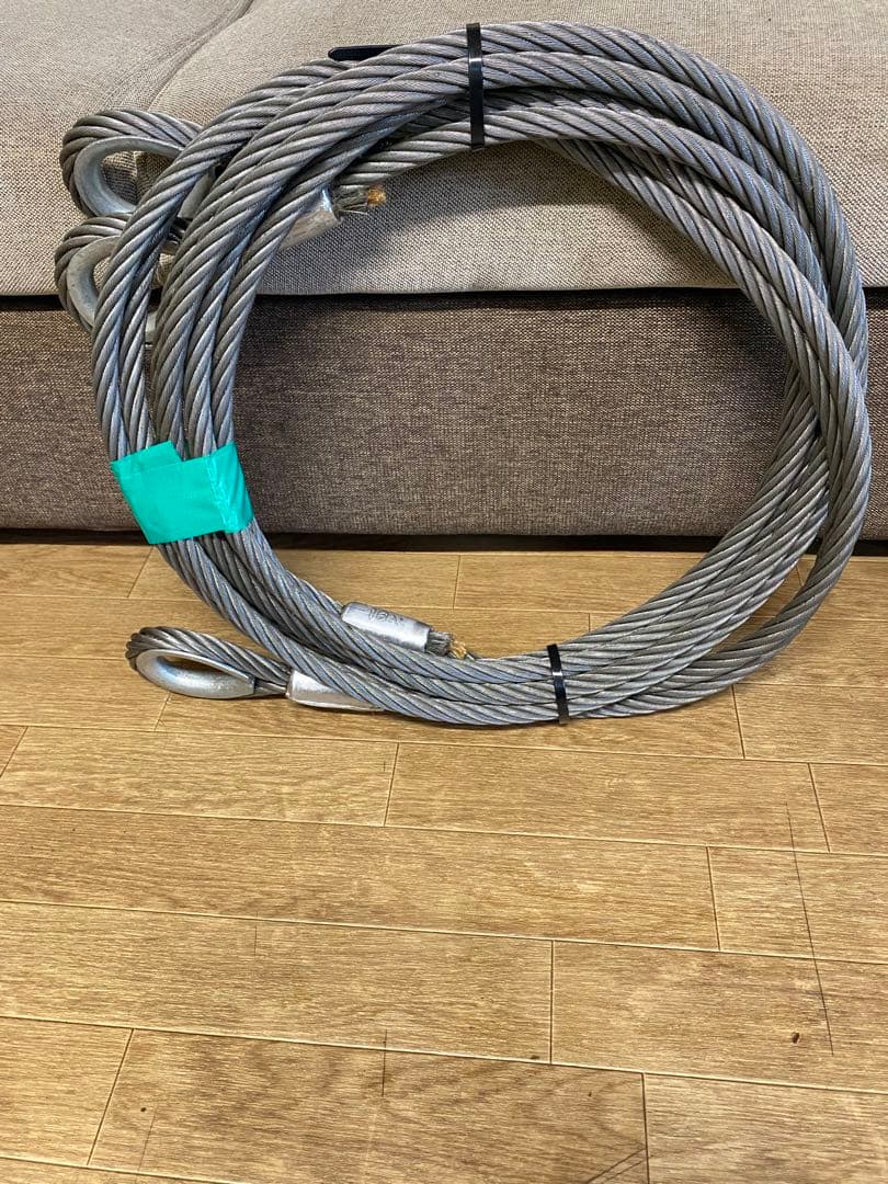玉掛けワイヤーロープ 2本組16mmX 5m