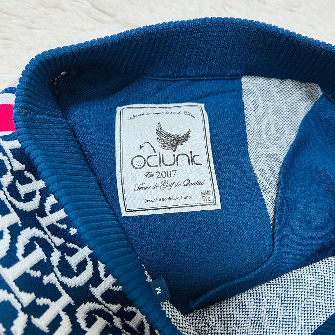 CLUNK クランク ゴルフモノグラム ニット上下セット 英字ロゴ紺セットアップ
