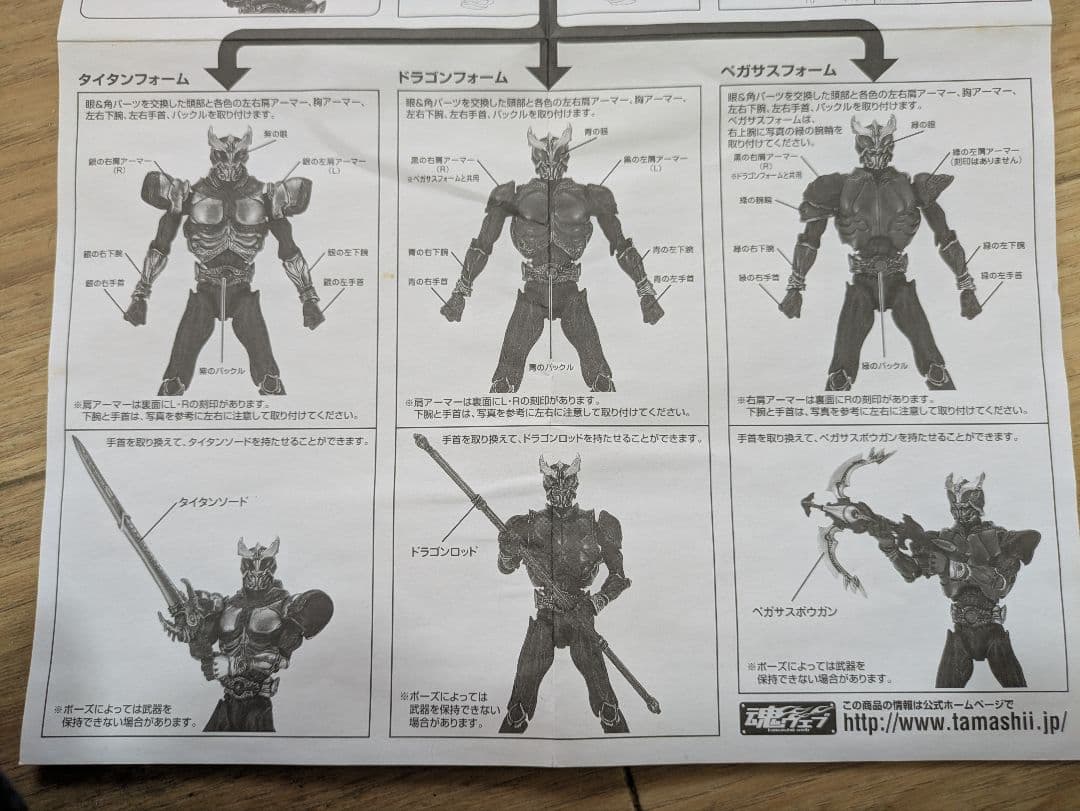SIC仮面ライダークウガ1体で予備パーツとライジングフォーム セット武器画像あり