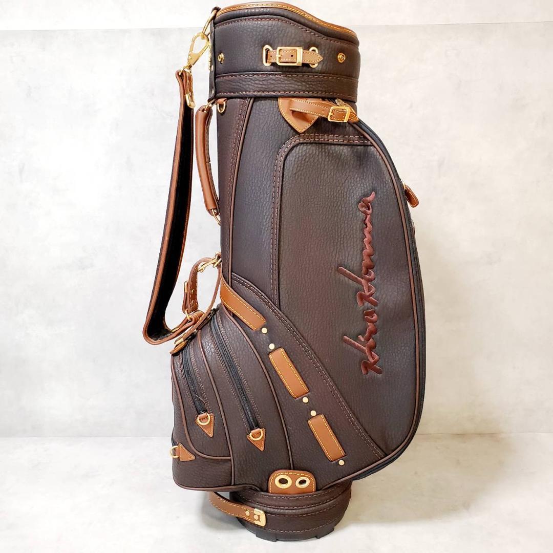 美品 HONMA ホンマ 本間 クラシック レザー キャディバッグ ゴルフバッグ