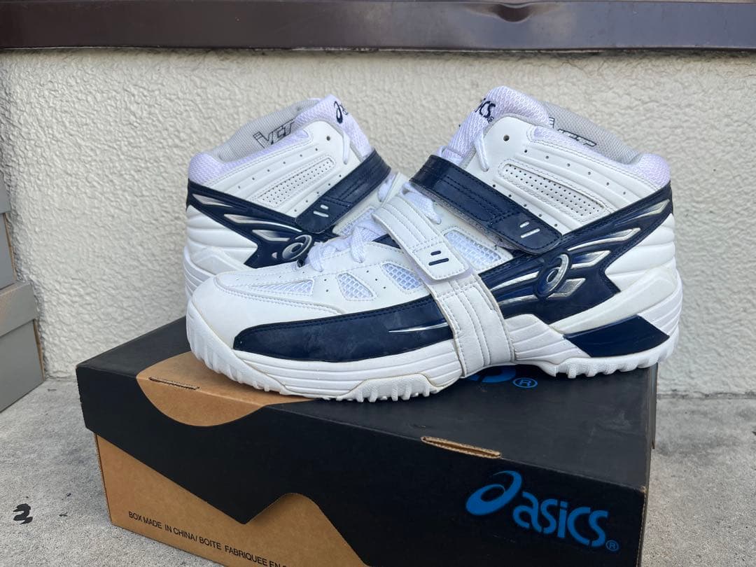 新品未使用 ASICS GELDOUBLE IV ホワイト/ネイビー 30cm