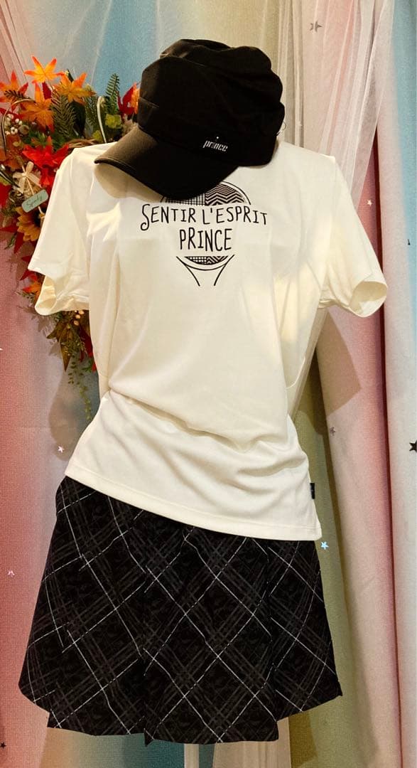 No.897 Prince 【今期秋冬】BLACKチェックキュロット☆LL☆