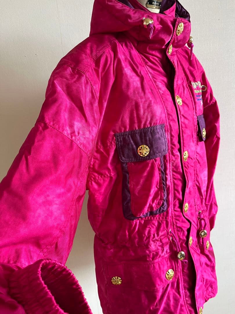 美品　中綿入　スキーウェアセット　派手ピンク紫　S〜M スノーボード　ブルゾン